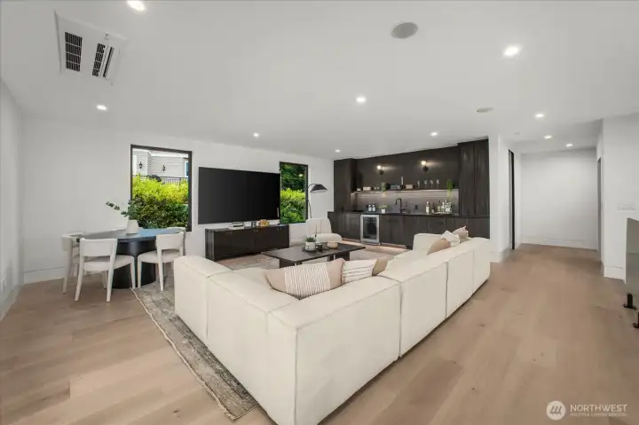 entertainment room on the 3rd floor with a 100 inch TV entertainment room on the 3rd floor with a 100 inch TV
