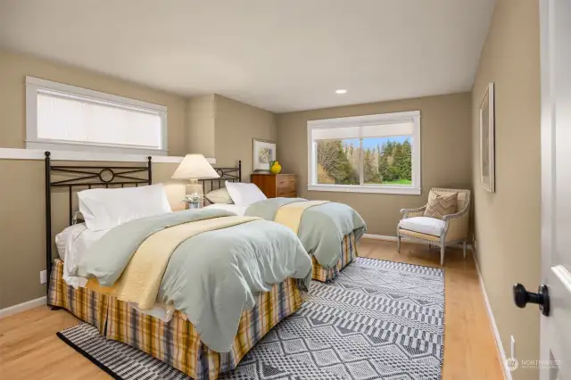 Second bedroom, overlooking Wing Point, great natural light