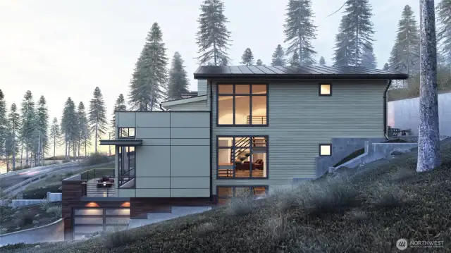 Rendering only. Not of actual house.