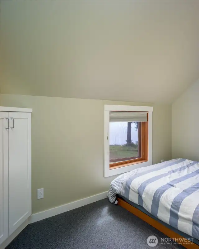 One of two upper bunkrooms