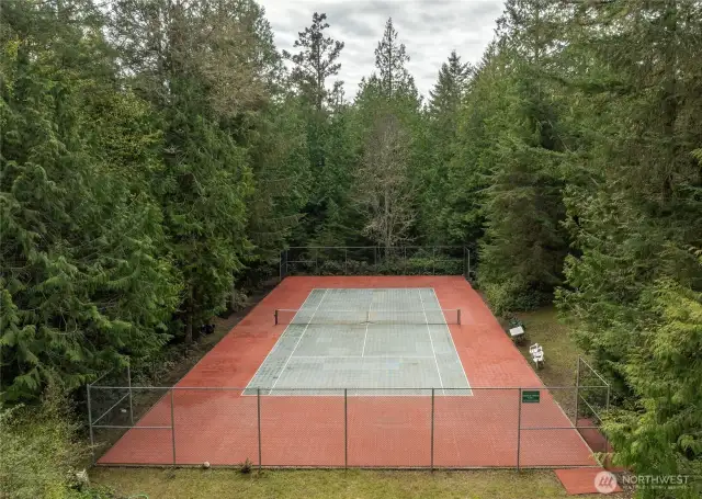 Private tennis court