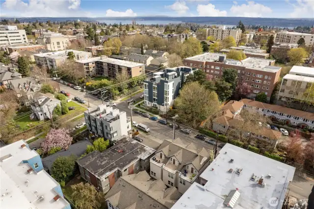 Ariel view of the property from the southwest, looking northeast