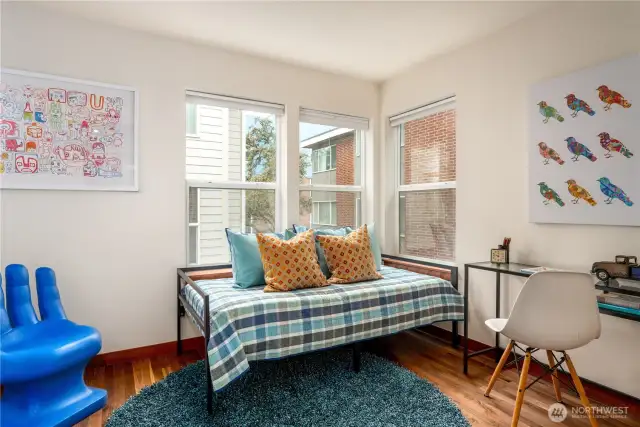 Secondary bedroom on entry level
