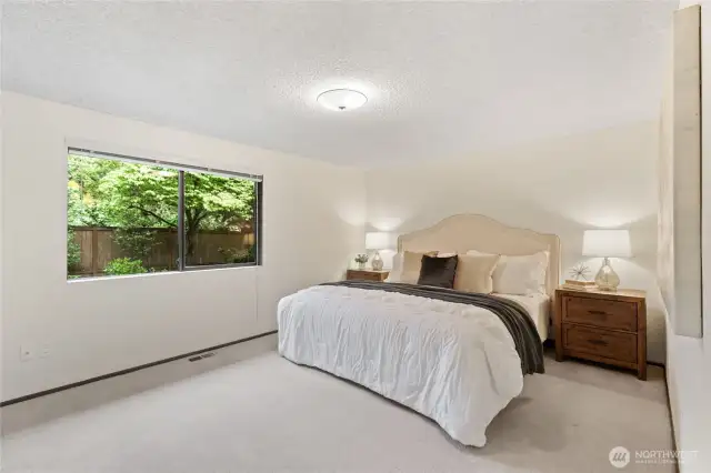 The primary bedroom has great size and will be easy to furnish.
