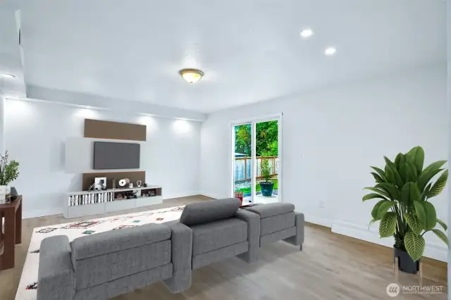 Virtually Staged. Lower level bonus room virtually staged to show layout potential. Great space for a second living area, media room, or guest retreat.