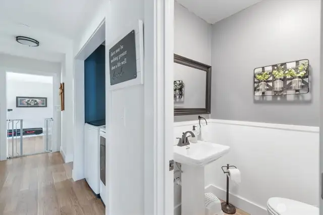 Guest half-bath off main hallway