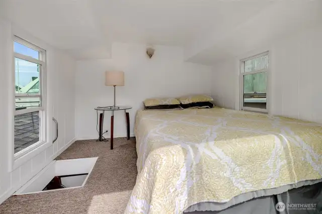 The bedroom.