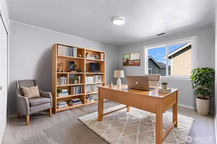 Virtually staged 2nd upstairs bedroom