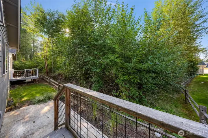 Home backs up to lush greenbelt
