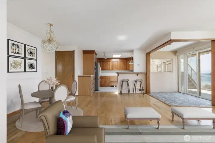 Dining Virtually staged.