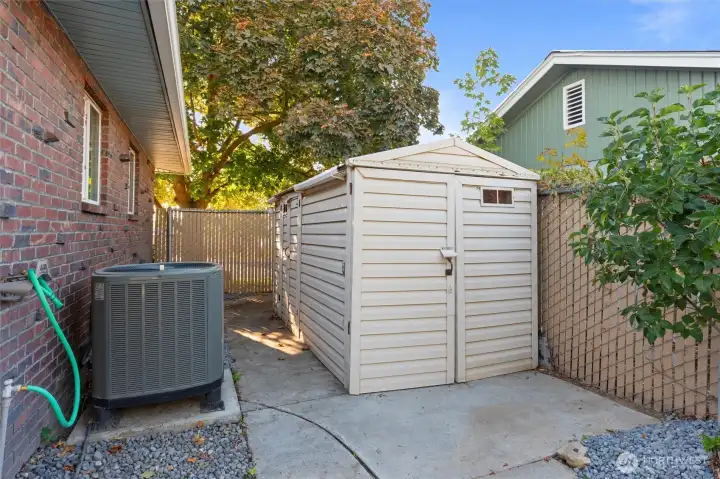 Newer AC unit and fully fenced back yard
