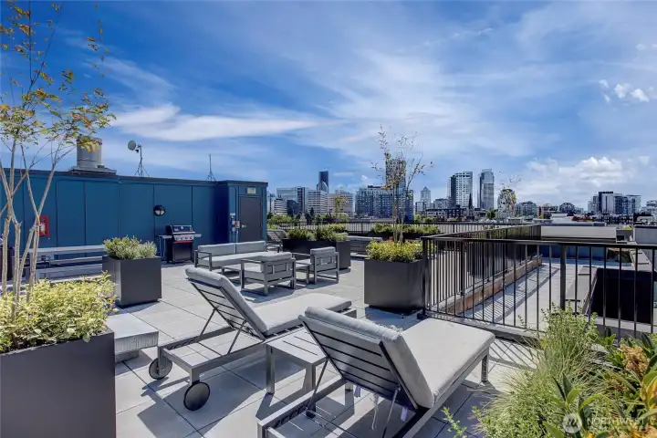 Downtown Seattle Views from rooftop deck
