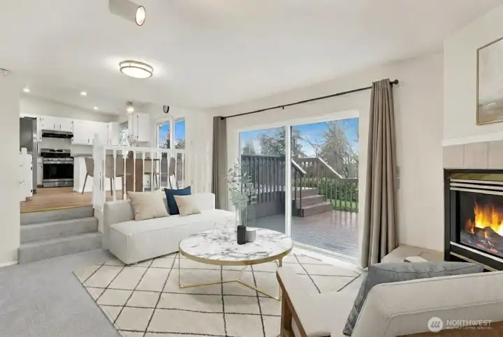 Virtually staged family toom.