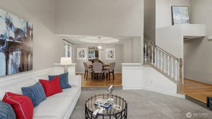 Refreshed paint and carpets highlight the home.