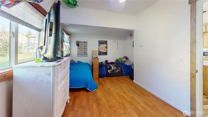 Bedroom off the kitchen