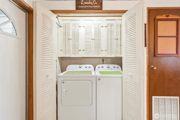 Convenient in-home laundry setup