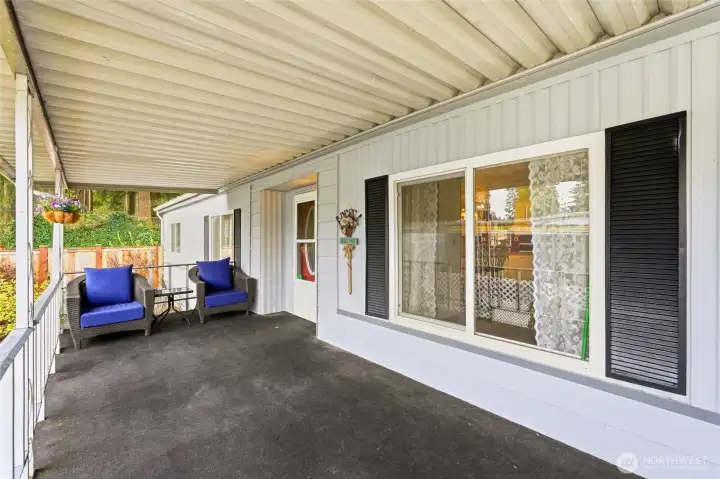 Another covered outdoor area perfect for relaxing