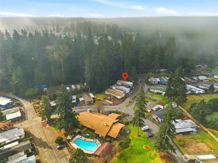 Surrounded by trees + natural beauty