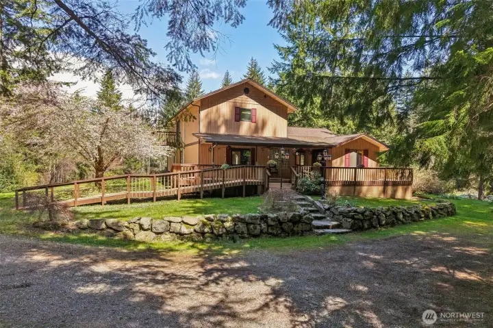 A view of your home with Handicap access, bathed in light.