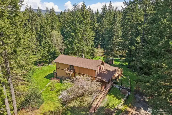 Aerial view of House.
