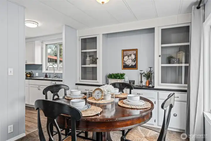 One of two dining areas - this is the formal dining side.