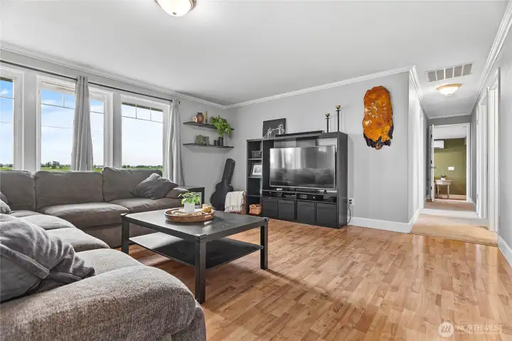 Living Room / Hall leads to 3 bedrooms and 2 baths or bonus room