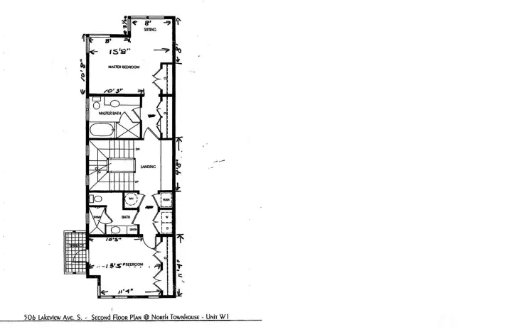 2nd level with Primary Bedroom suite, 2nd bedroom and laundry.