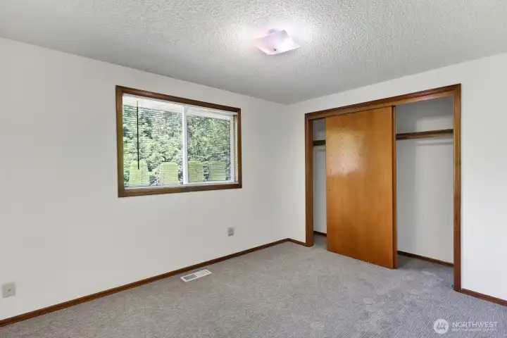 One of two bedrooms. This one faces west. One of two bedrooms. This one faces west.