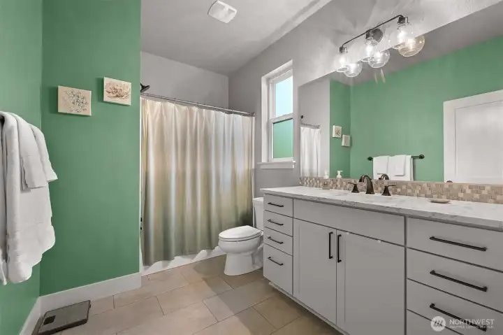 Lower level spacious bathroom
