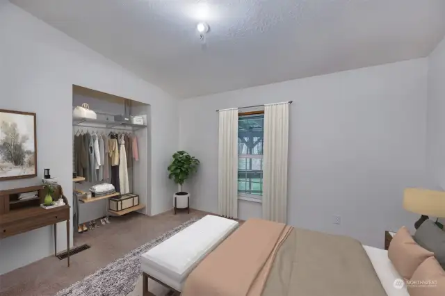 Virtually staged bedroom 1