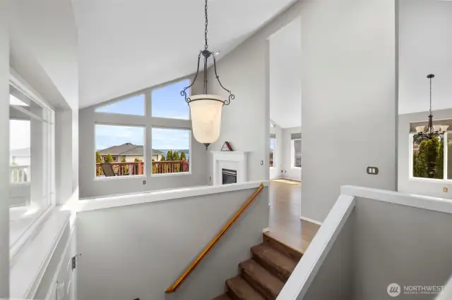 Stairwell to front door and ground level.