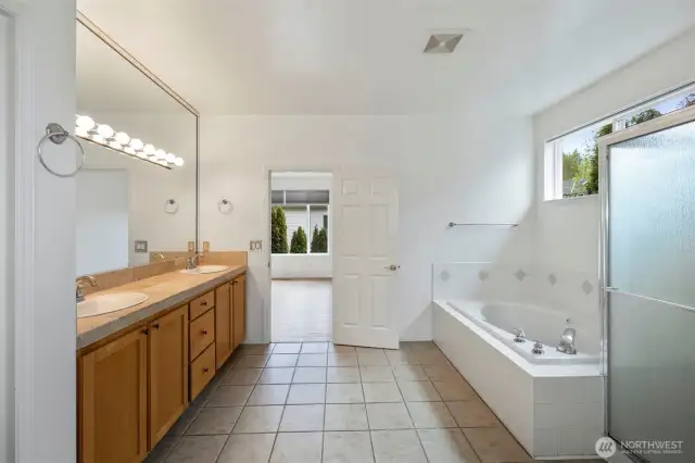 Generous shower area
