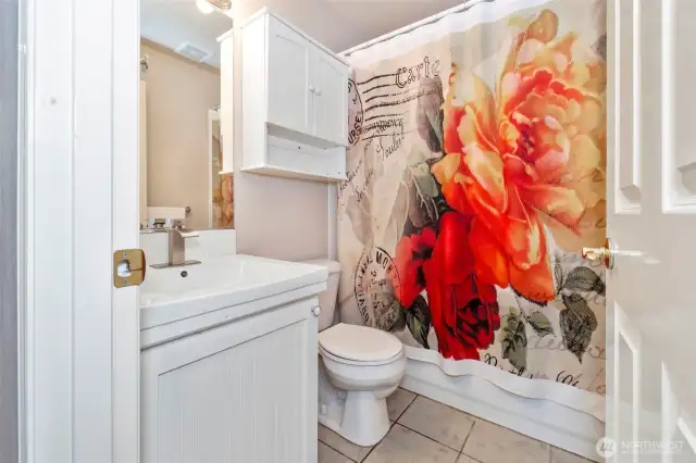 Ground level bathroom