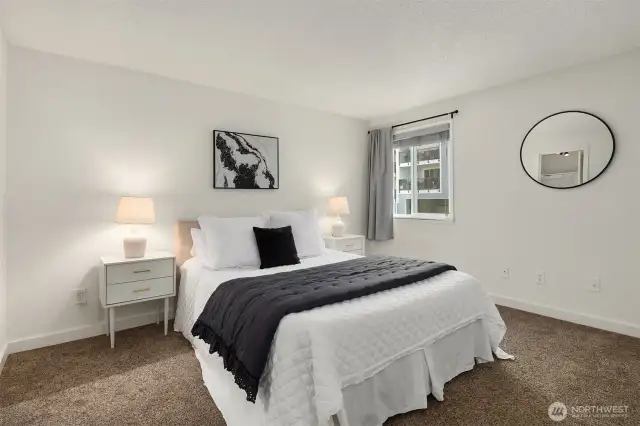Spacious primary bedroom