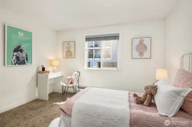 2nd bedroom offers a versatile office or hobby room