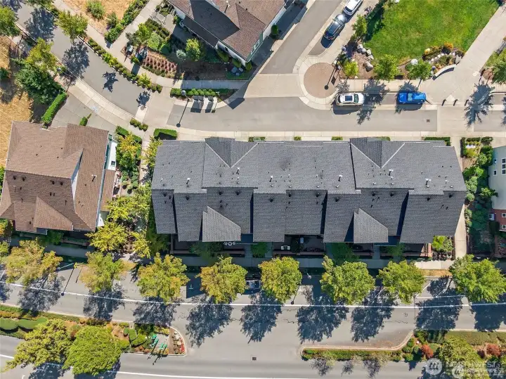 Aerial view from directly above