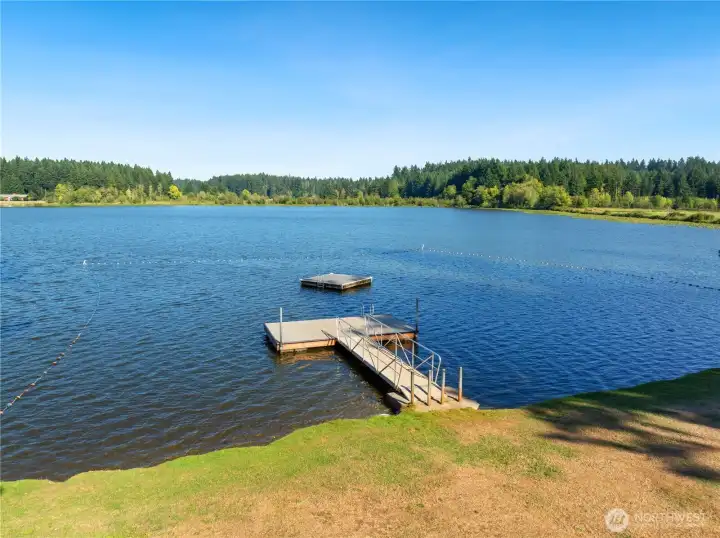 Dock at swimming area