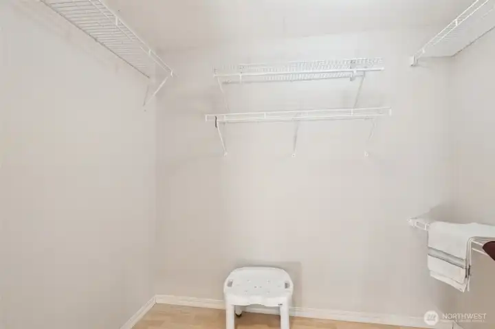 Primary walk in closet