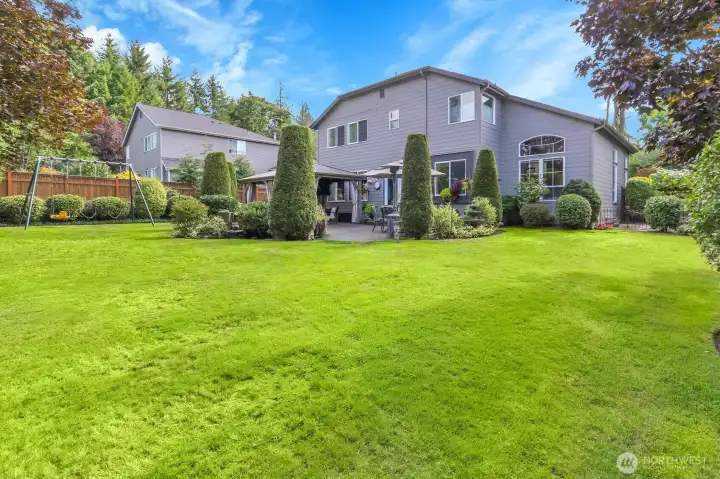 Spacious and level backyard!