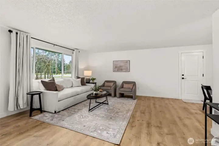 Great room with New Paint and New Flooring.