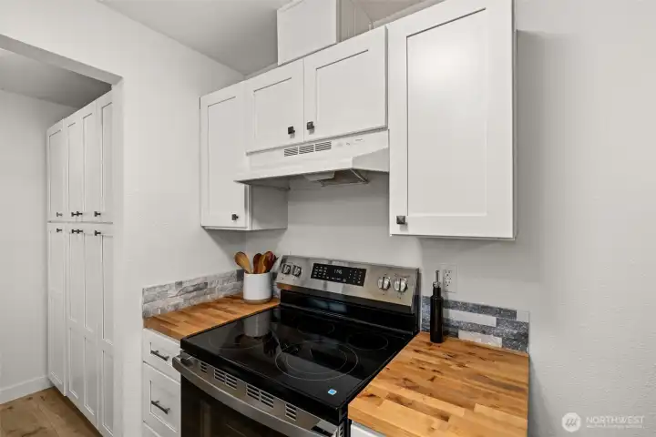 Galley Kitchen with Pantry space