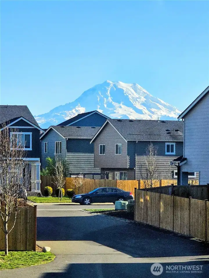 View of Mt. Rainier from the primary bedroom. View of Mt. Rainier from the primary bedroom.