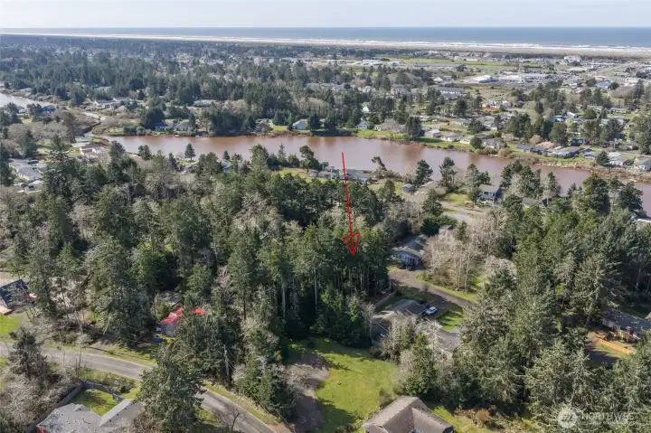 Overhead looking to the West
