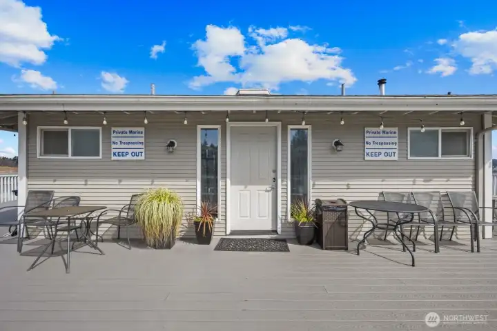 Incredible amenities include a cabana on the lake for private events.