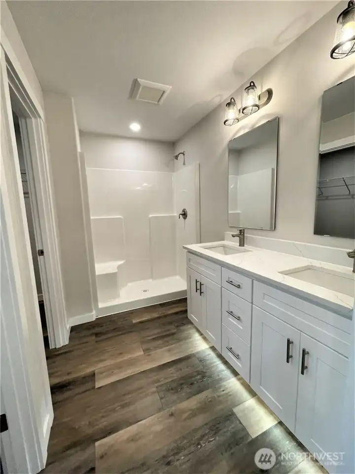 primary bath virtually staged, All pictures of previous build to depict features and quality