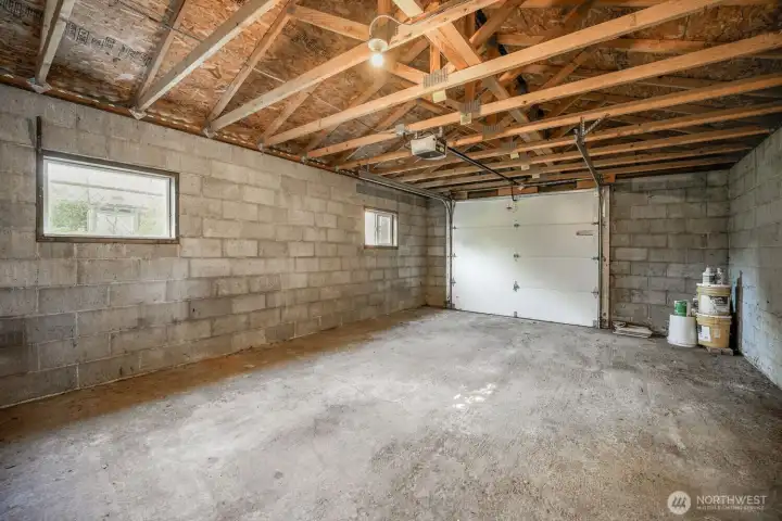Inside the garage