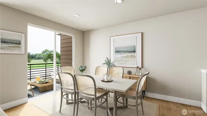 Dining Room with gorgeous territorial views (Facade, Ext Colors, Interior Photos & Floor Plans for illustrative purposes only. Actual Facade, Ext Colors, Interiors & Floor Plans may differ.)
