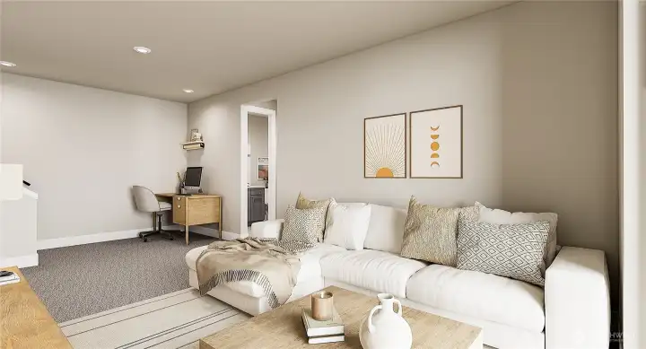 Lower floor Bonus Room (Facade, Ext Colors, Interior Photos & Floor Plans for illustrative purposes only. Actual Facade, Ext Colors, Interiors & Floor Plans may differ.)