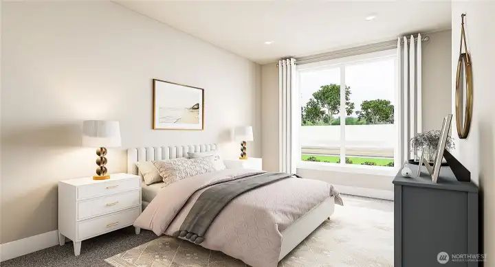Lower floor Guest room with walk-in closet (Facade, Ext Colors, Interior Photos & Floor Plans for illustrative purposes only. Actual Facade, Ext Colors, Interiors & Floor Plans may differ.)