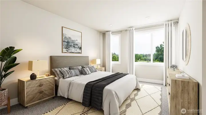 Primary Suite with beautiful territorial views (Facade, Ext Colors, Interior Photos & Floor Plans for illustrative purposes only. Actual Facade, Ext Colors, Interiors & Floor Plans may differ.)